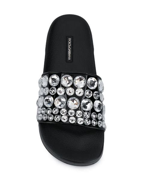 dolce and gabbana embellished slides.